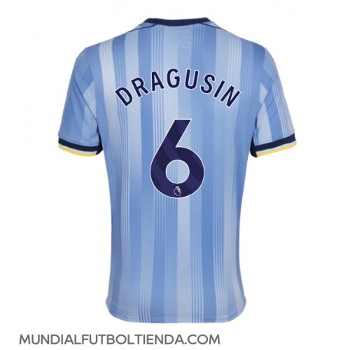 Camiseta Tottenham Hotspur Radu Dragusin #6 Segunda Equipación Replica 2024-25 mangas cortas